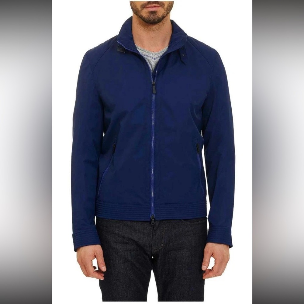 Robert Graham Geospace Utility Bomber Full Zip Nylon Jacket Navy M EUC